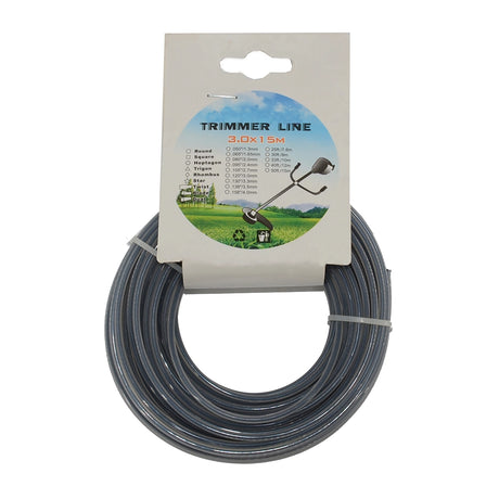 Hilo de Corte para Desbrozadora 3.0 mm x 15 m Longitud Traslúcido Polímero Endurecido Redondo