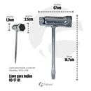 Llave T bujías y tuercas