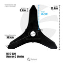 Disco de 3 dientes para desbrozadora