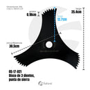 Disco sierra de 3 dientes para desbrozadora
