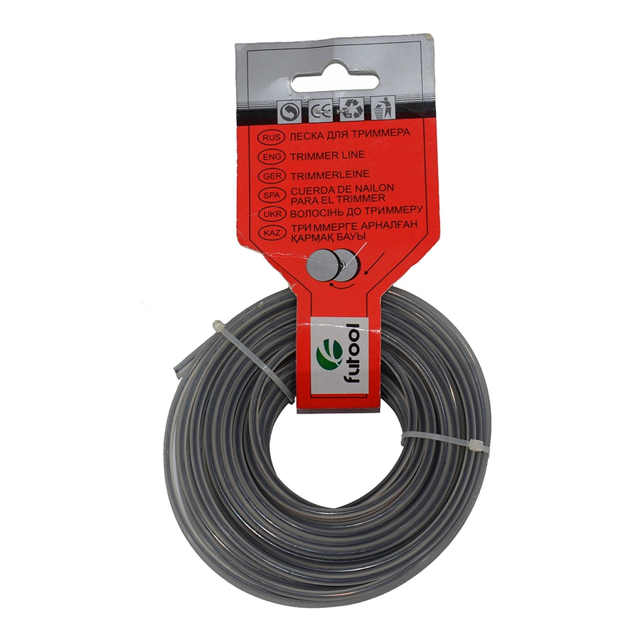 Hilo de Corte para Desbrozadora 3.3 mm x 15 m Longitud Traslúcido Polímero Endurecido Redondo