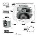 Cilindro completo Motosierra Husqvarna 365