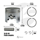 Pistón para Desbrozadora Husqvarna 143Rii