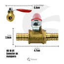 Conector de manguera 1/4