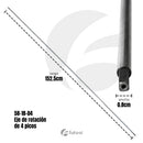 Eje de rotación de 4 picos para Desbrozadora