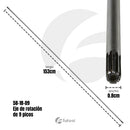 Eje de rotación de 9 picos para Desbrozadora